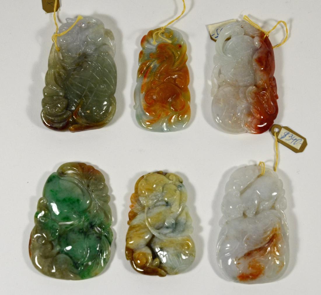 Six Carved & Polished Jade Pendants (1 of 5)