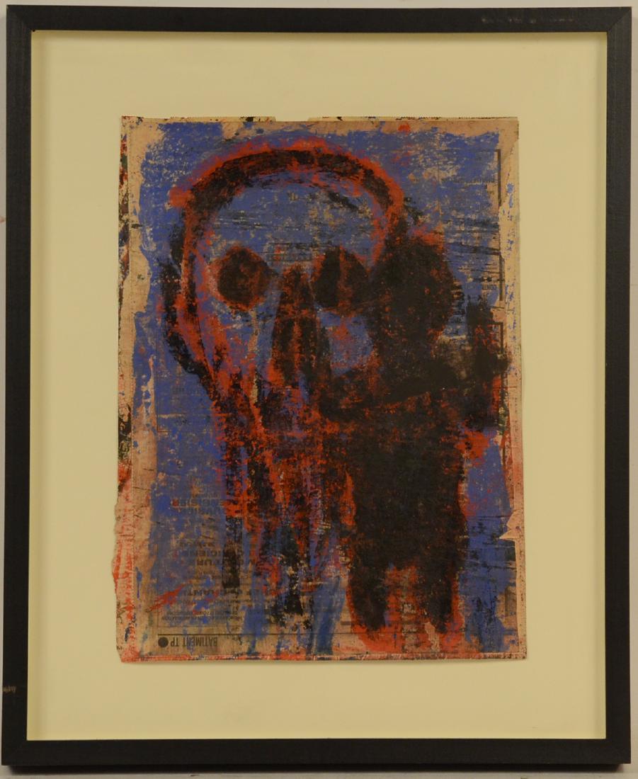 Acrylic on Newspaper, Michael Nedjar (1 of 7)