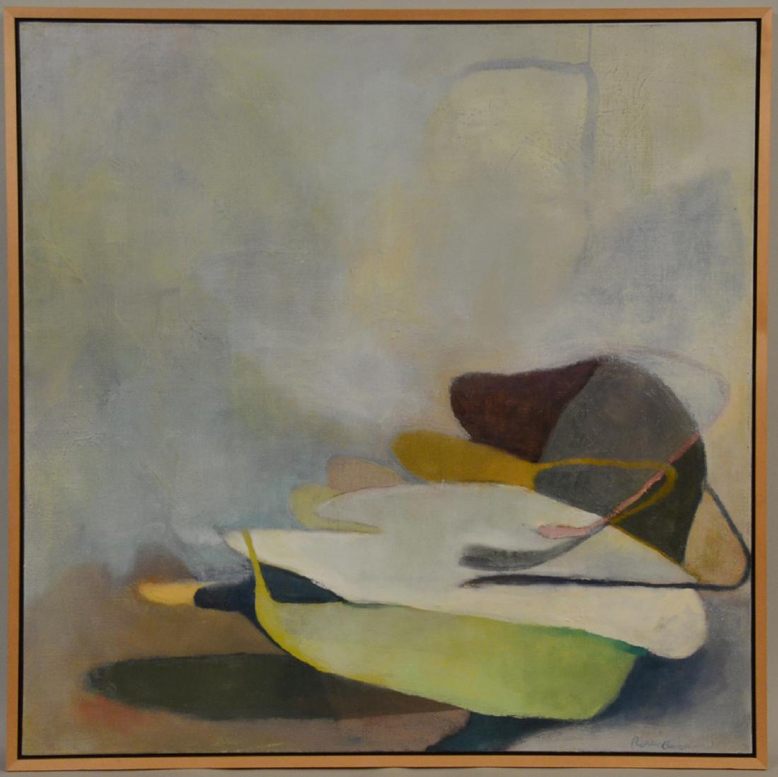 Oil on Linen, Renee Bouchard: "Couch," signed l.r. and on verso, 2003. 48"h x 48"w