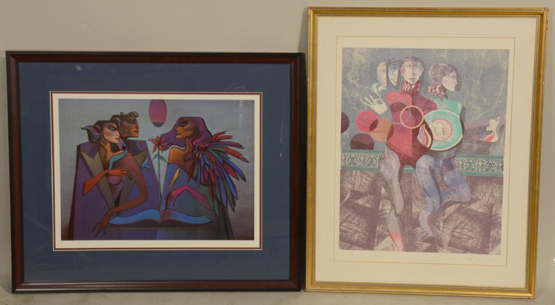 Two Framed Prints, Depicting Figures, Virgil Sova (1 of 11)