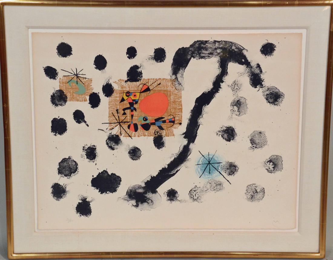 Lithograph, Joan Miro, Black Anchor, Clouds (1 of 10)