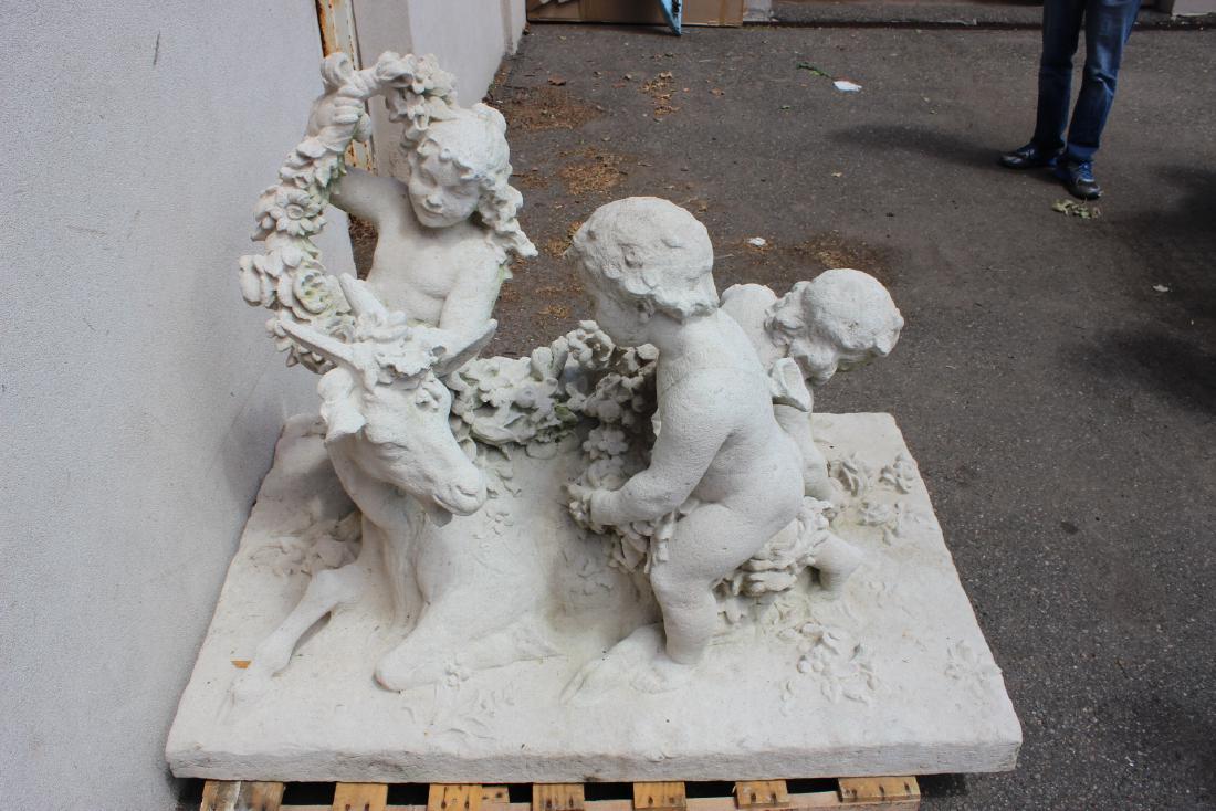 Pair of Limestone Figural Groups (1 of 16)