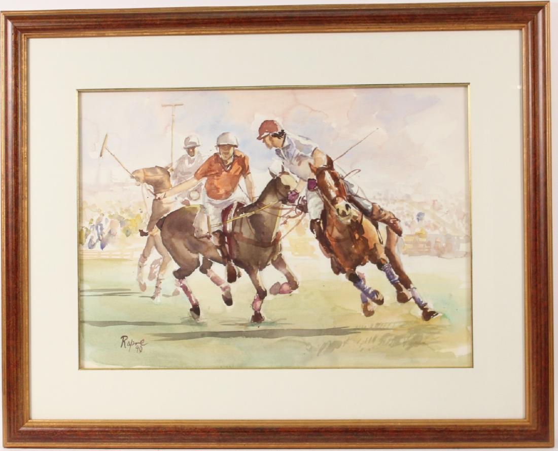 Watercolor on Paper "Polo Match" (1 of 7)