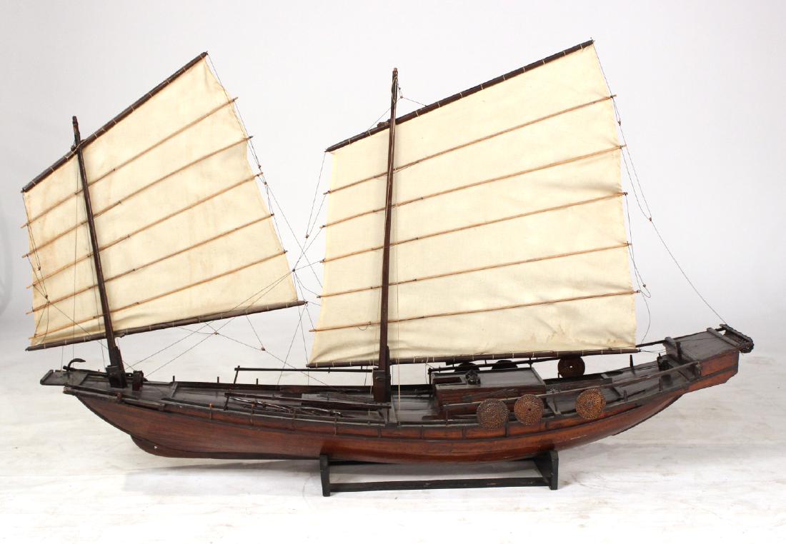 Wood Ship Model of a Chinese Junk (1 of 6)