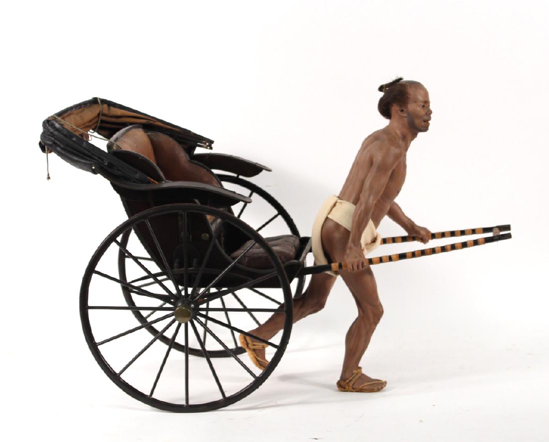 Model of Asian Man Pulling a Rickshaw (1 of 6)