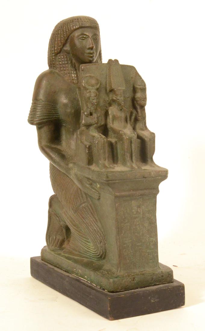 Cast Bronze Sculpture of an Egyptian Figure (1 of 6)