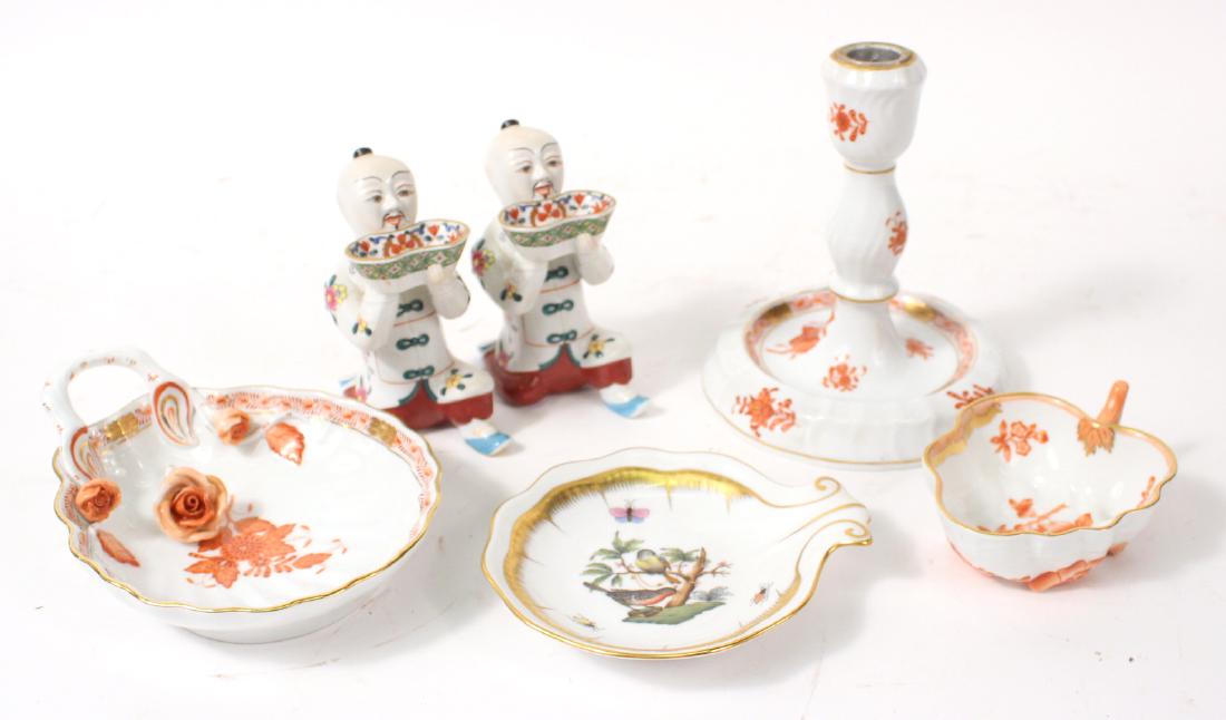 Seven Herend Hungary Porcelain Articles (1 of 8)