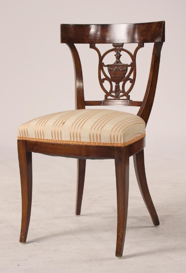 Neoclassical Style Carved Maple Side Chair (1 of 6)