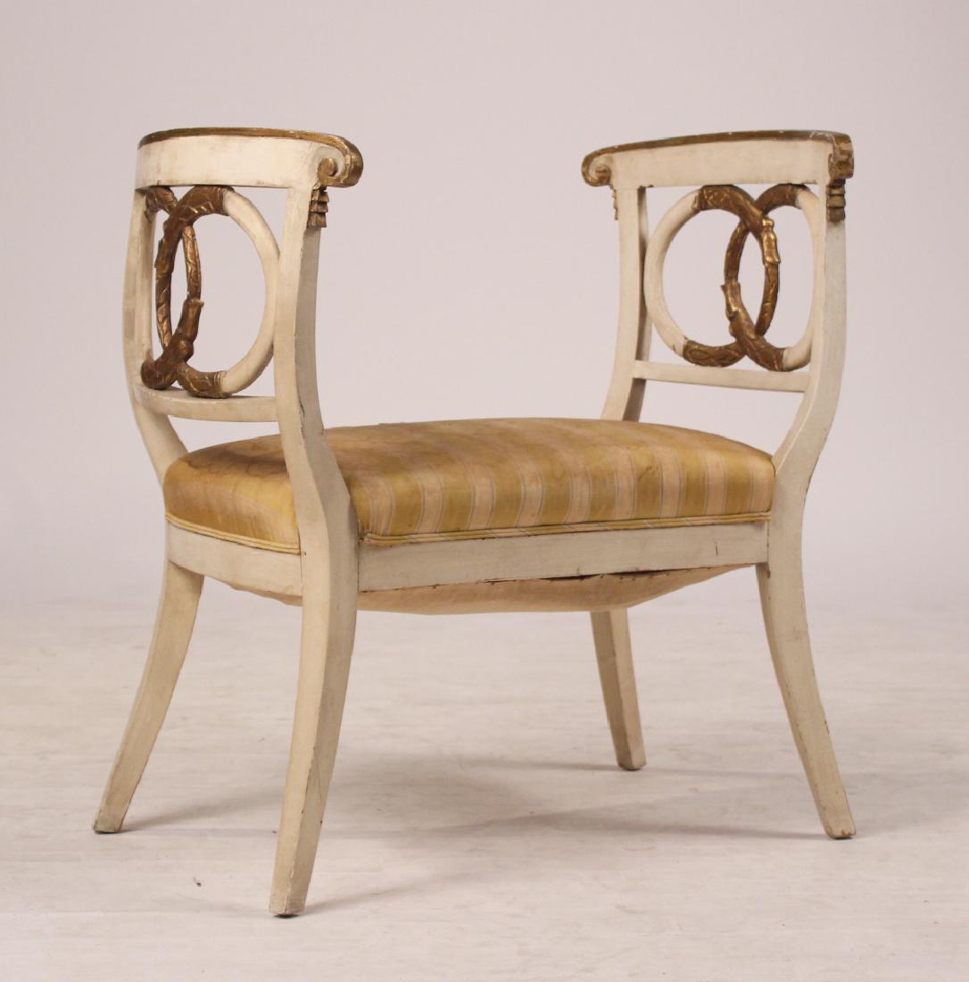 Neoclassical Style Parcel-Gilt Window Seat (1 of 4)