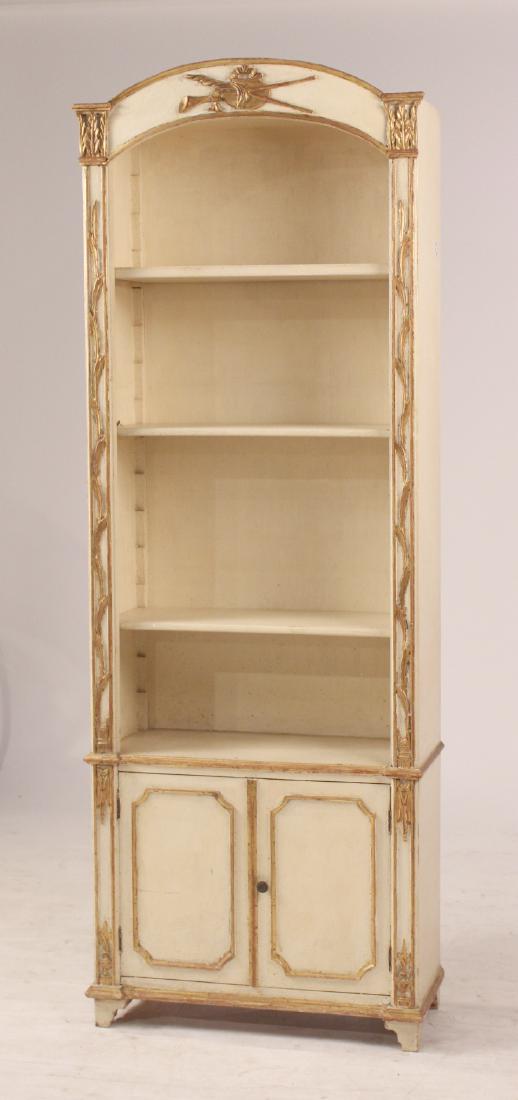 Neoclassical Style White-Painted Bookcase (1 of 5)