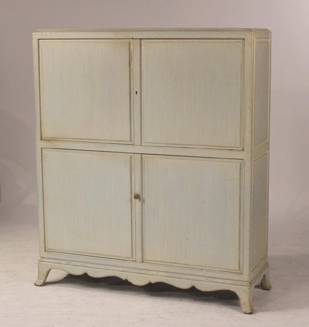 Louis XV Style Blue Painted Linen Press (1 of 4)