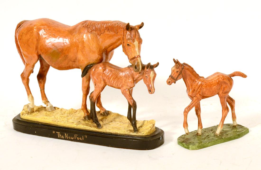 Two Modern Ceramic Horse Sculptures (1 of 8)