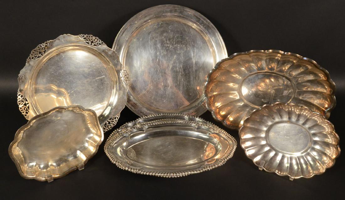 Two English 19th C. Sterling Oval Platters (1 of 15)