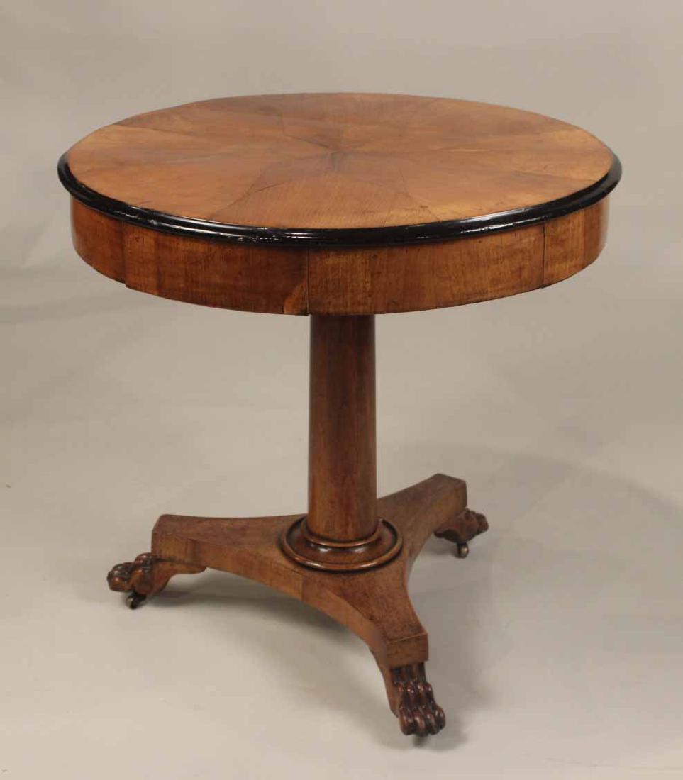 Regency Style Part-Ebonized Walnut Center Table (1 of 9)