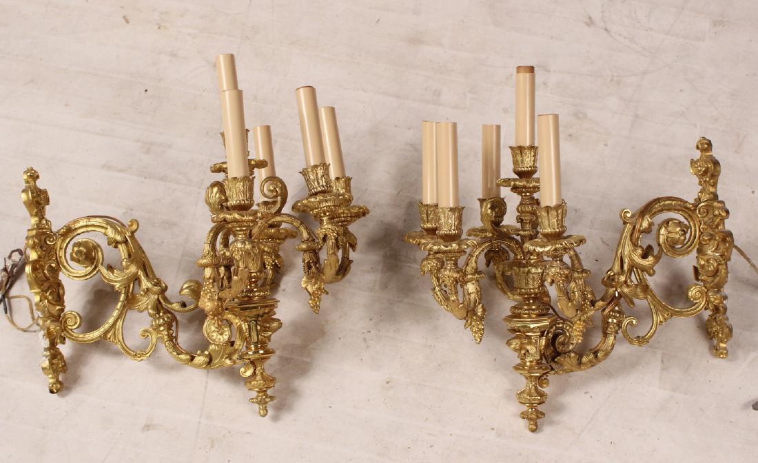 Pair of Louis XVI Style Five-Light Sconces (1 of 5)