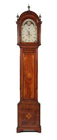 George III Inlaid Mahogany Tall Case Clock (1 of 10)