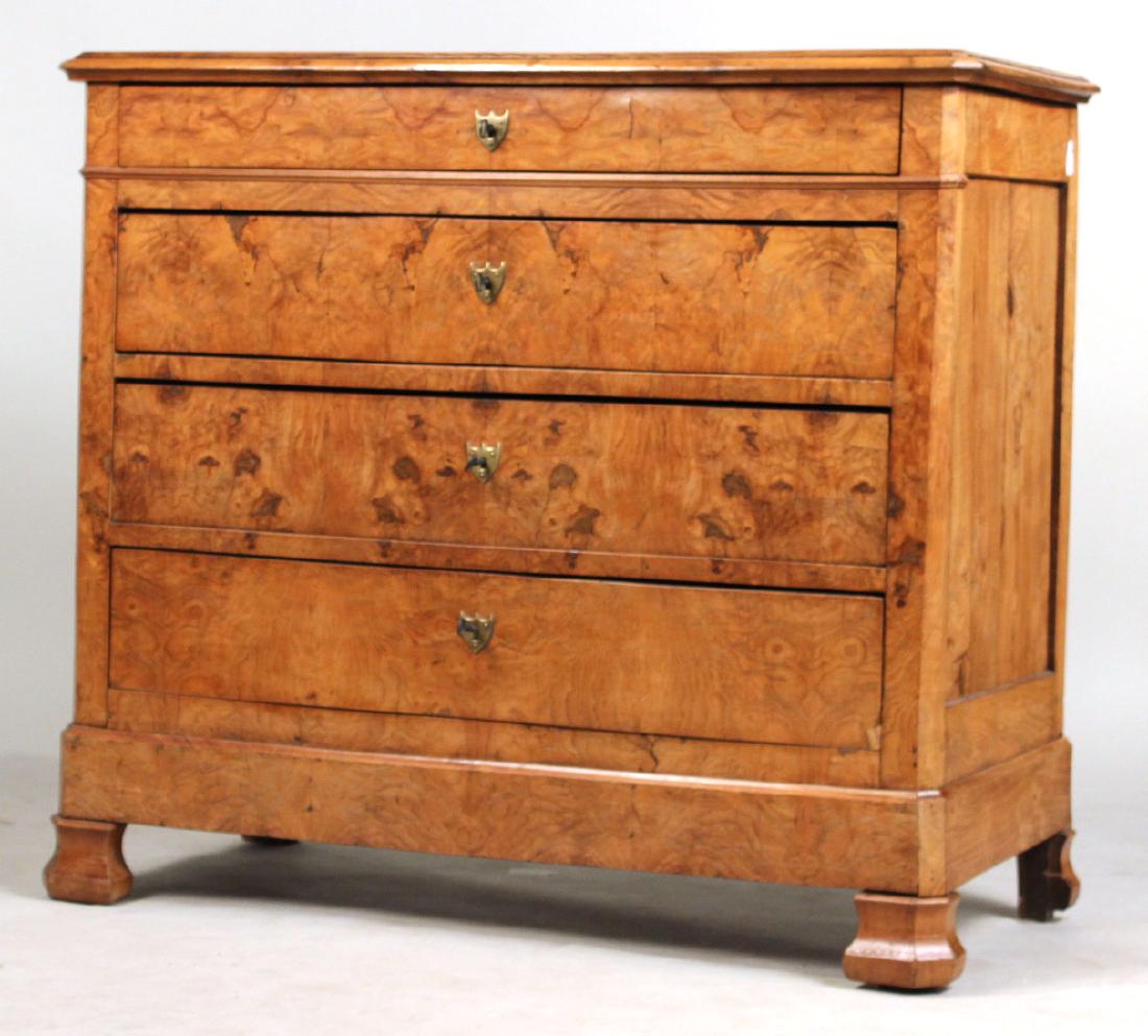 Biedermeier Figured Walnut Chest of Drawers (1 of 9)
