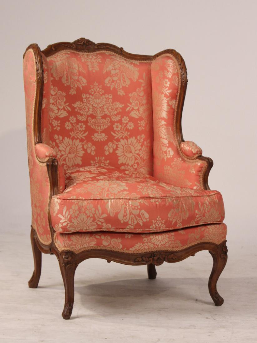 Louis XV Carved Beechwood Bergere: French, 18th C. 38Ã¢Â€Âh