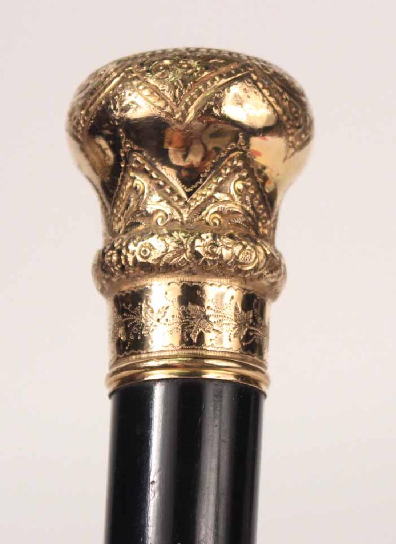 Yellow Gold Plated Presentation Cane (1 of 5)