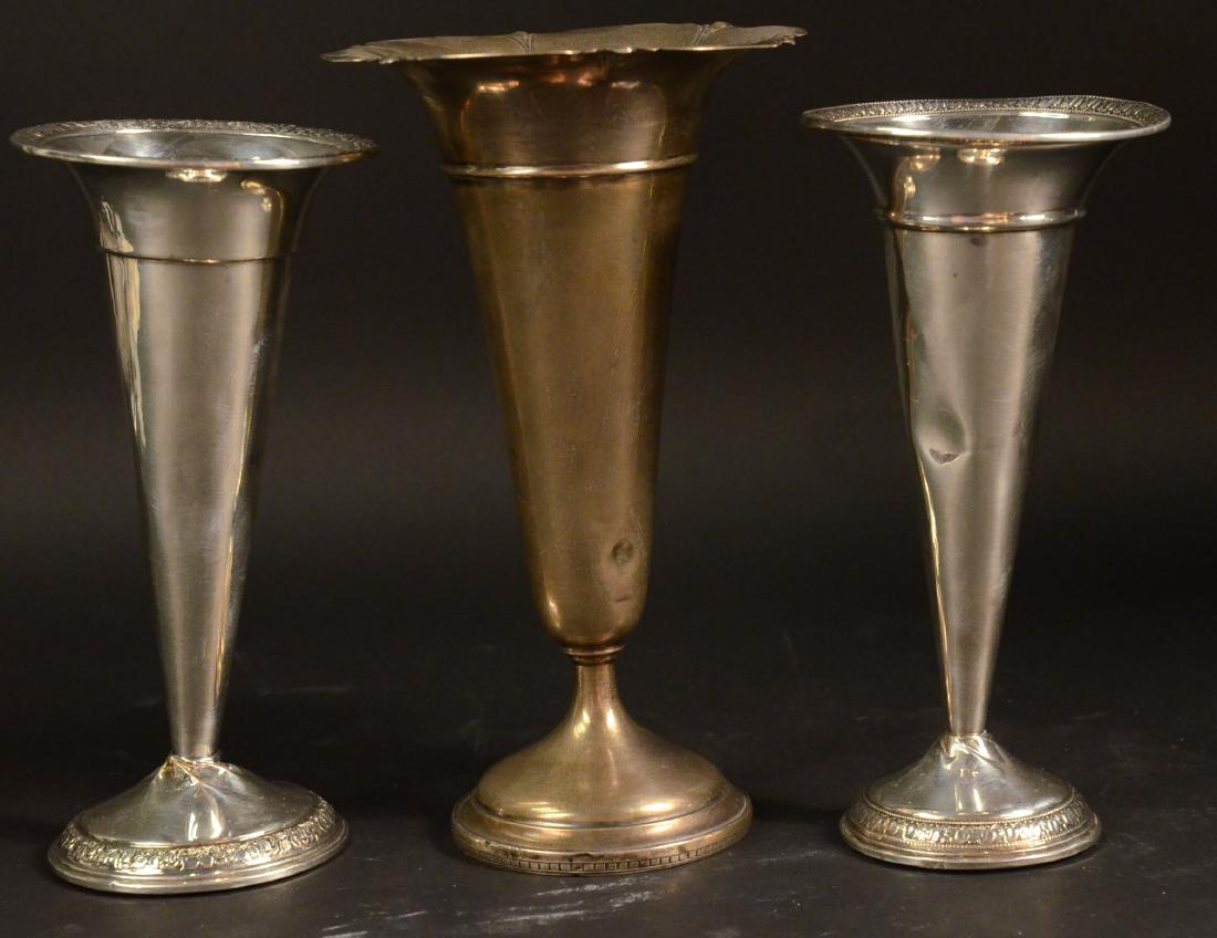 Three Sterling Silver Trumpet Vases (1 of 5)