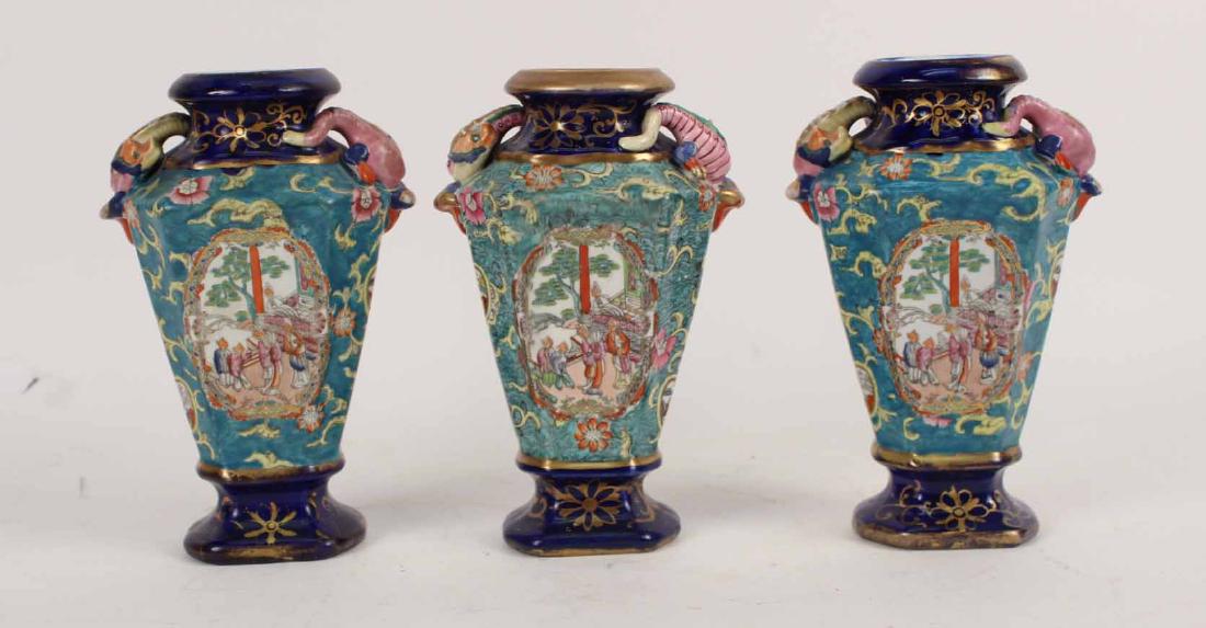 Three Dragon-Decorated Two-Handled Vases (1 of 12)