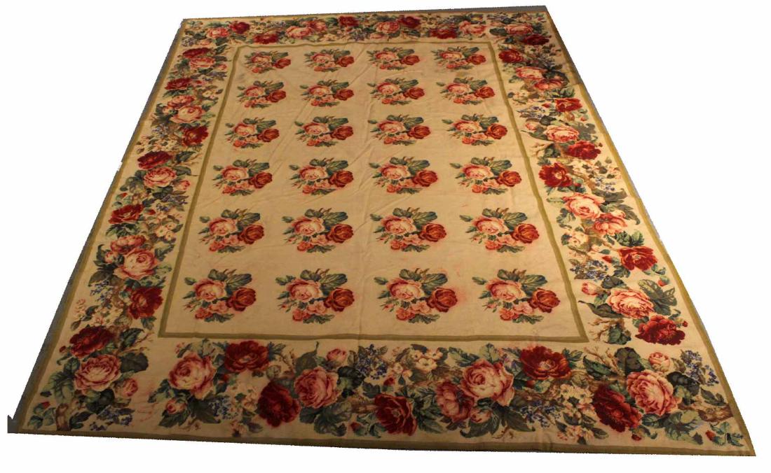 Rose-Decorated Needlework Carpet (1 of 7)