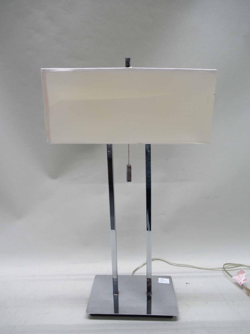 CONTEMPORARY CHROME TABLE LAMP (1 of 2)