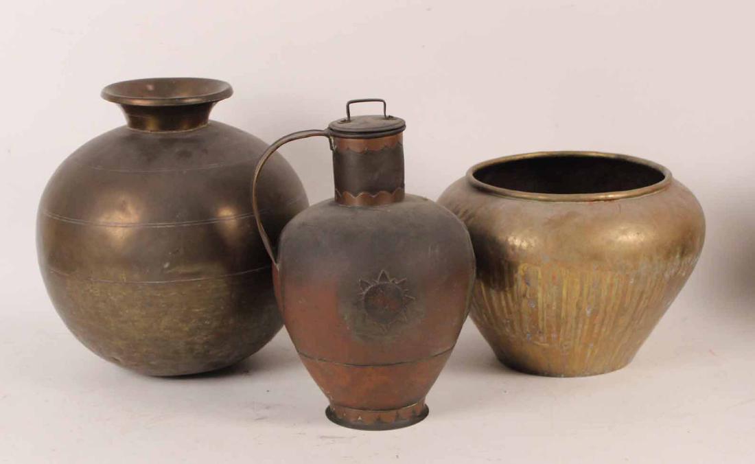 Neoclassical Copper and Brass Covered Jug (1 of 5)