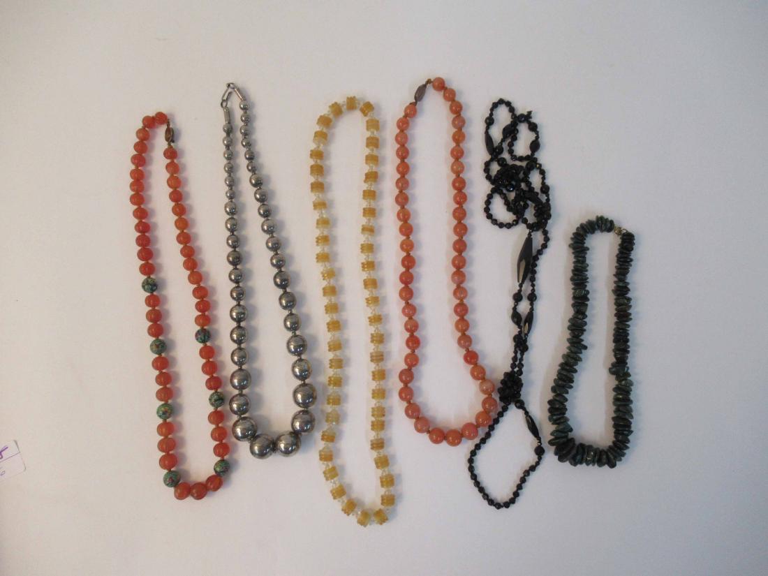 Group of assorted six assorted beaded necklaces (1 of 6)