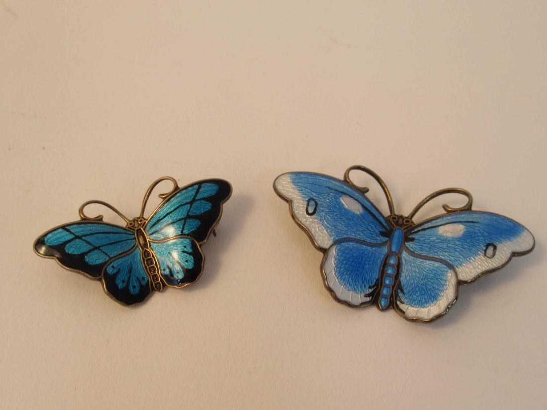 TWO STERLING SILVER BUTTERFLY pins (1 of 4)