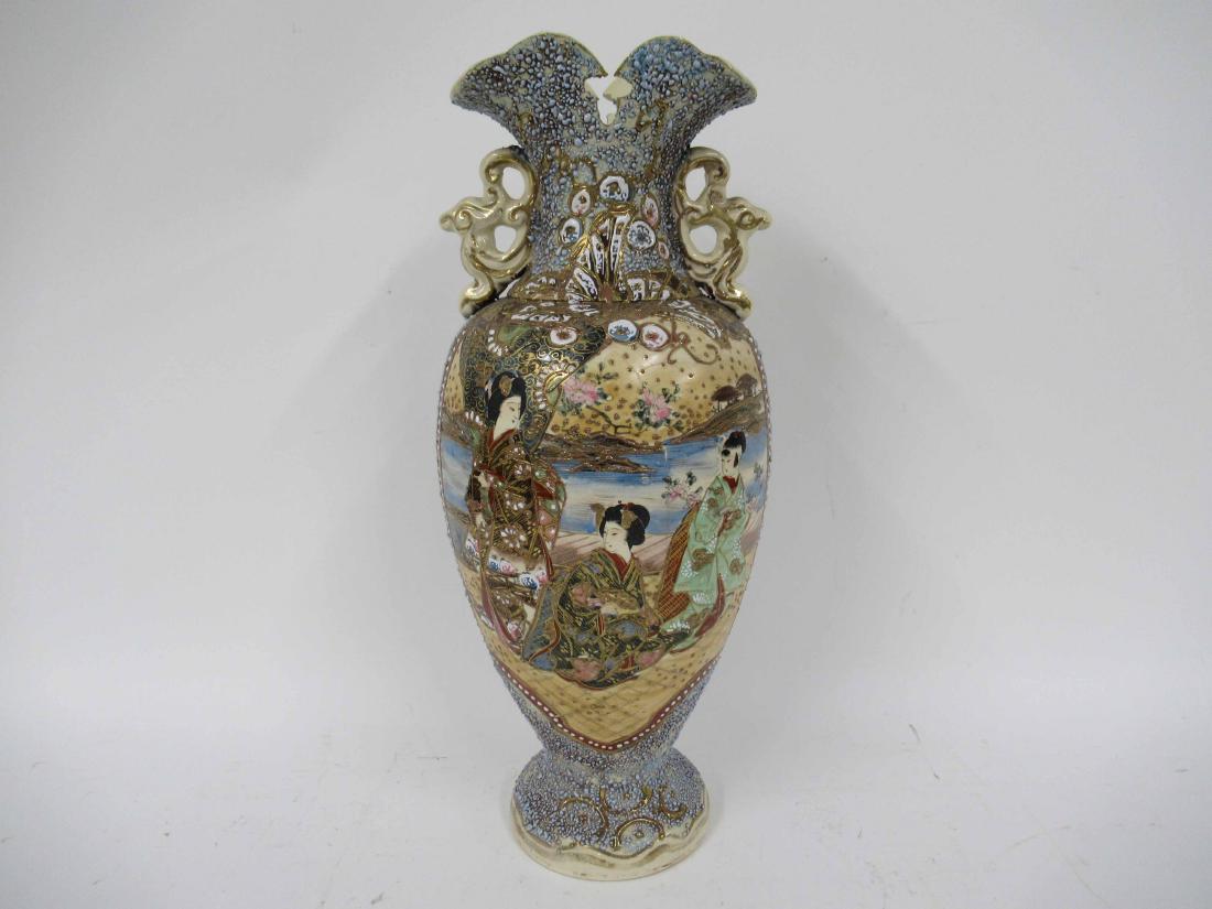 Satsuma style decorated vase (1 of 8)