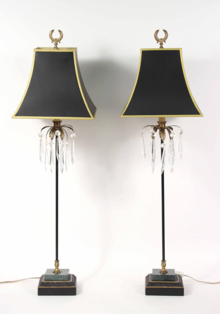 Pair of Metal and Hardstone Table Lamps (1 of 6)