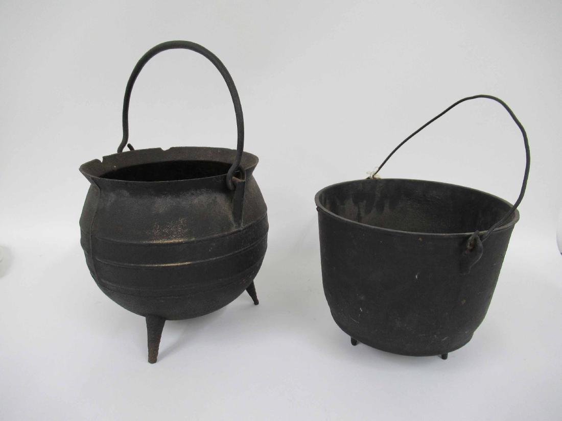 Two Cast Iron Footed Kettles (1 of 4)