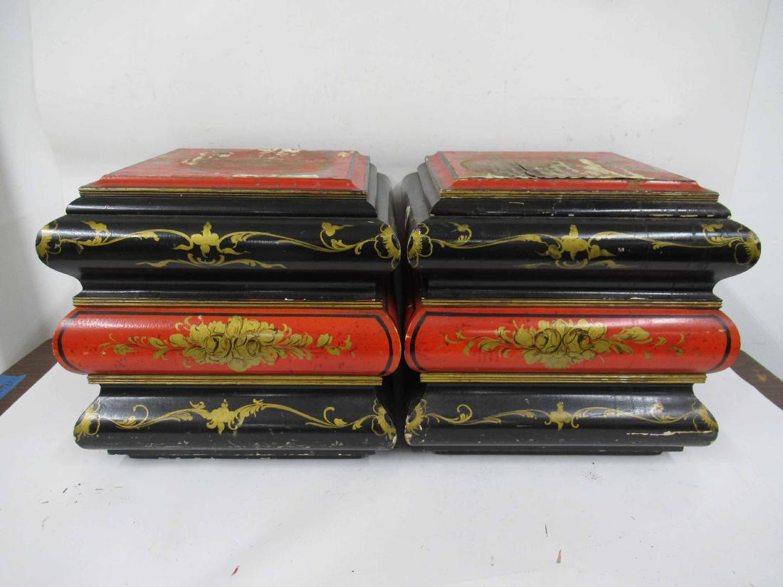 Pair of Chinoiserie-Decorated Taboret Side Tables (1 of 6)