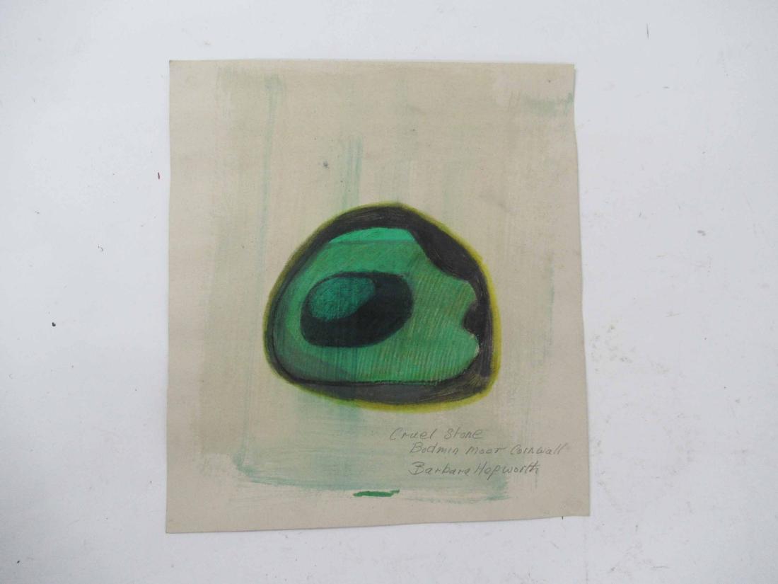 Two Cruel stone drawings: Barbara Hepworth. largest framed size 117 1/2" x 21 3/4"