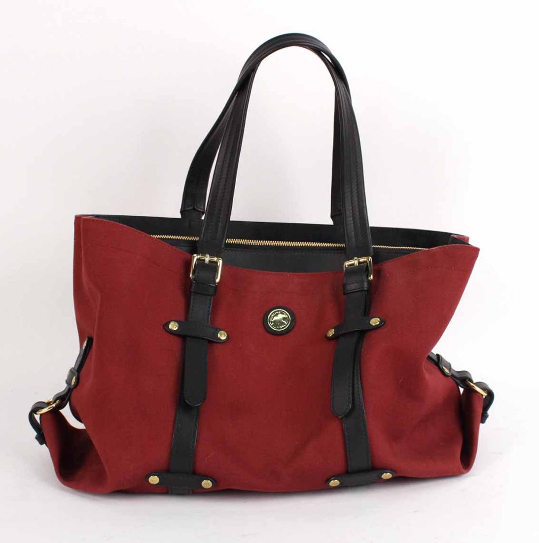 HUNTING WORLD BURGUNDY CANVAS BLACK LEATHER (1 of 7)