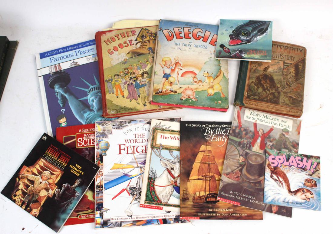 Group of Children's Books: Including "Chatterbox Stories of Natural History," "Rempels Deegie and The Fairy Princess," by Ruth Rempel, "A Child's First Library of Learning Famous Places," Time Life Books and "Mother Goose Rhyme