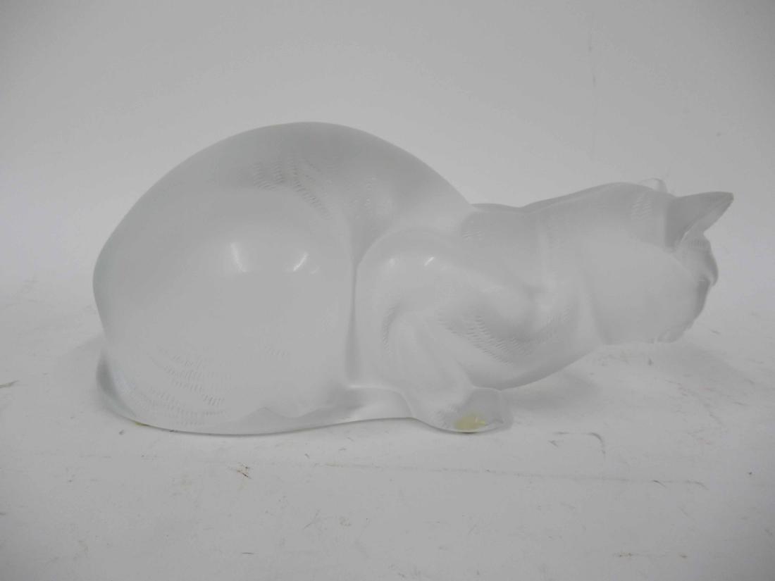 Lalique frosted glass cat (1 of 8)