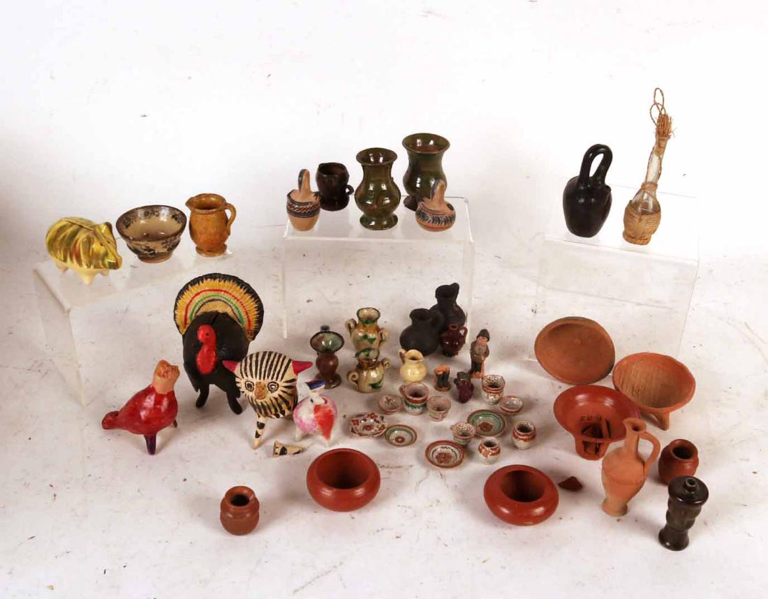 Group of Tin and Glazed Miniature Vases: Apx. 30 items By descent from the Estate of Robert Weeks DeForest and Emily Johnson DeForest.