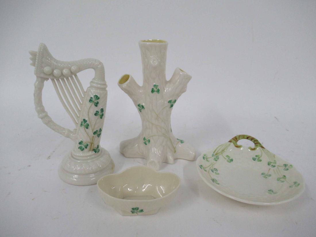 FOUR ASSORTED BELLEEK TABLE ARTICLES (1 of 4)