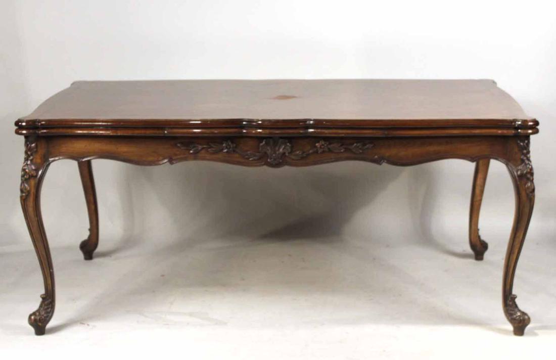 Louis XV Style Inlaid Walnut Dining Table (1 of 8)