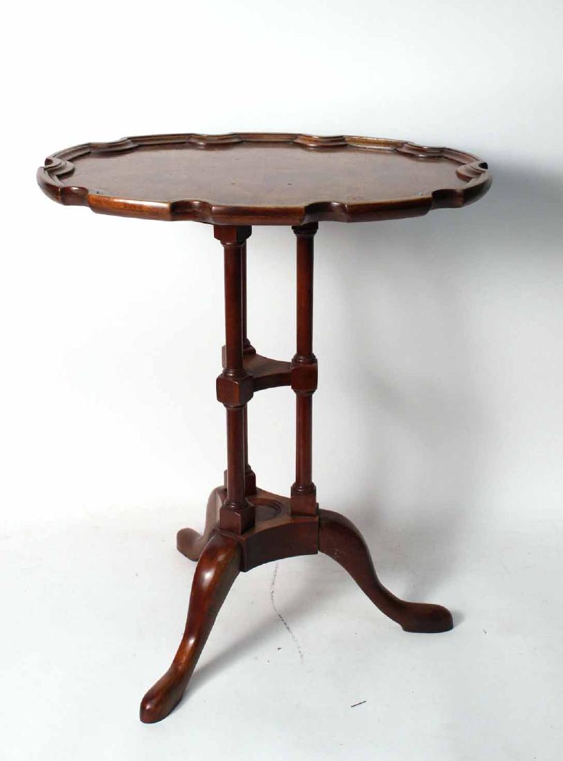 Baker Burlwood Scalloped Top Side Table (1 of 5)