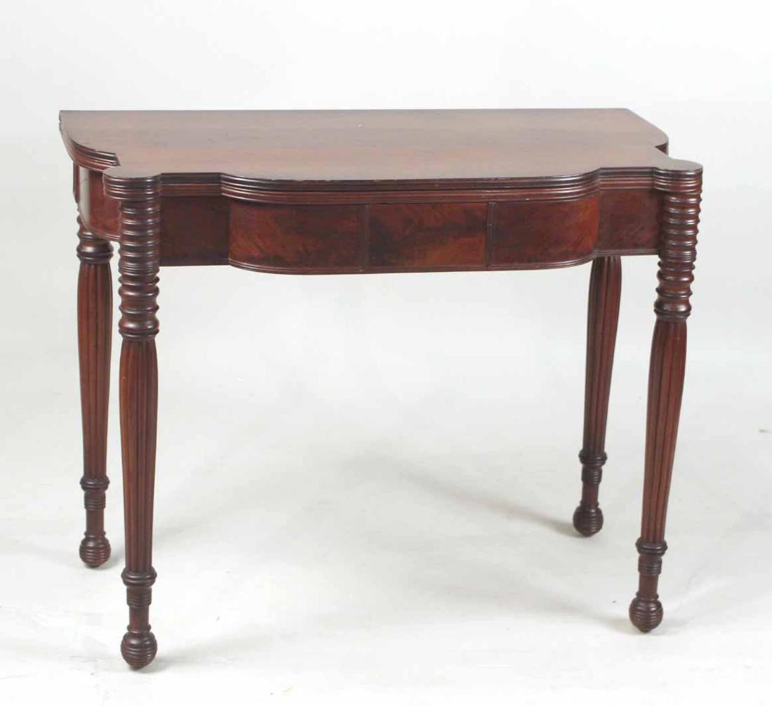 Sheraton Style Mahogany Gate-Leg Games Table (1 of 9)