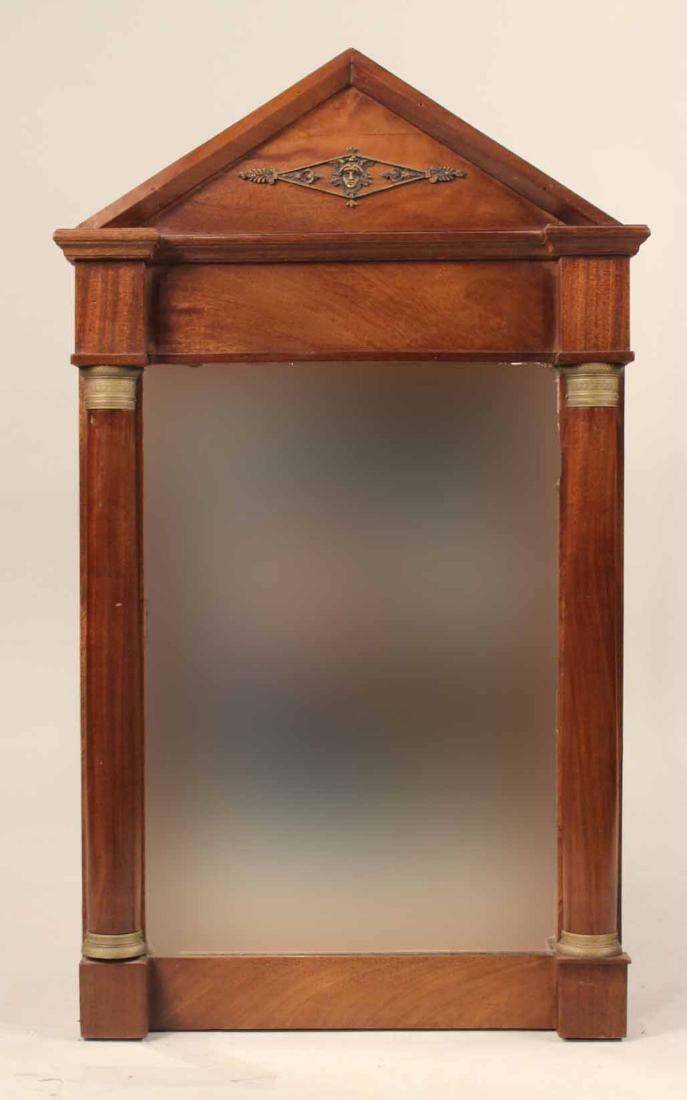 French Empire Brass-Mounted Mahogany Pier Mirror (1 of 7)