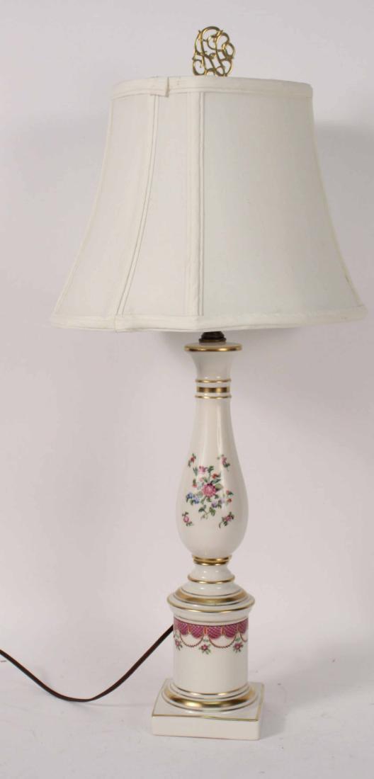 Parcel-Gilt Paint-Decorated Porcelain Table Lamp (1 of 6)