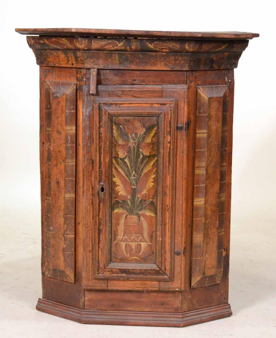 Painted Pine Corner Cupboard (1 of 1)