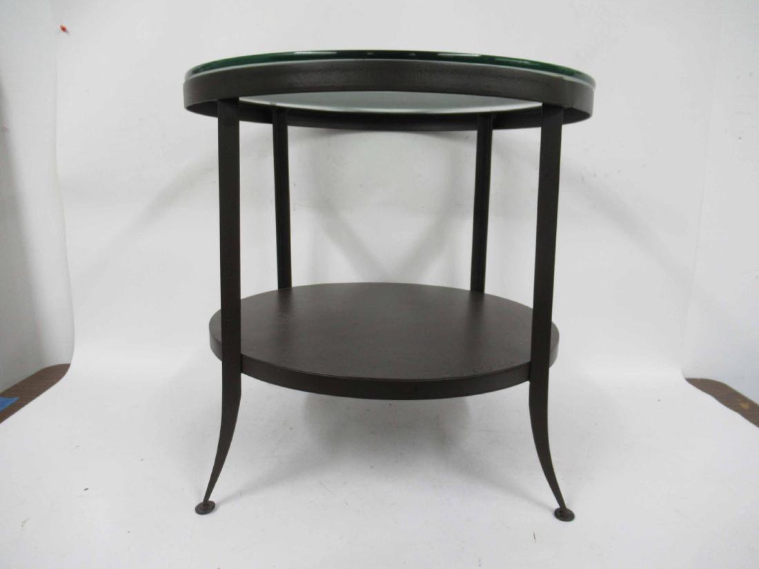 Modern Two tier glass top occasional table (1 of 3)
