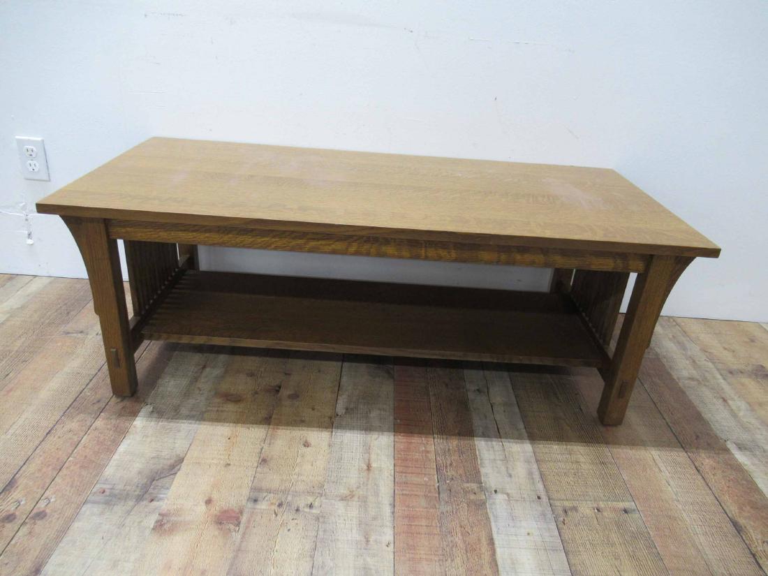 Arts and Crafts Figured Oak Low Table (1 of 6)