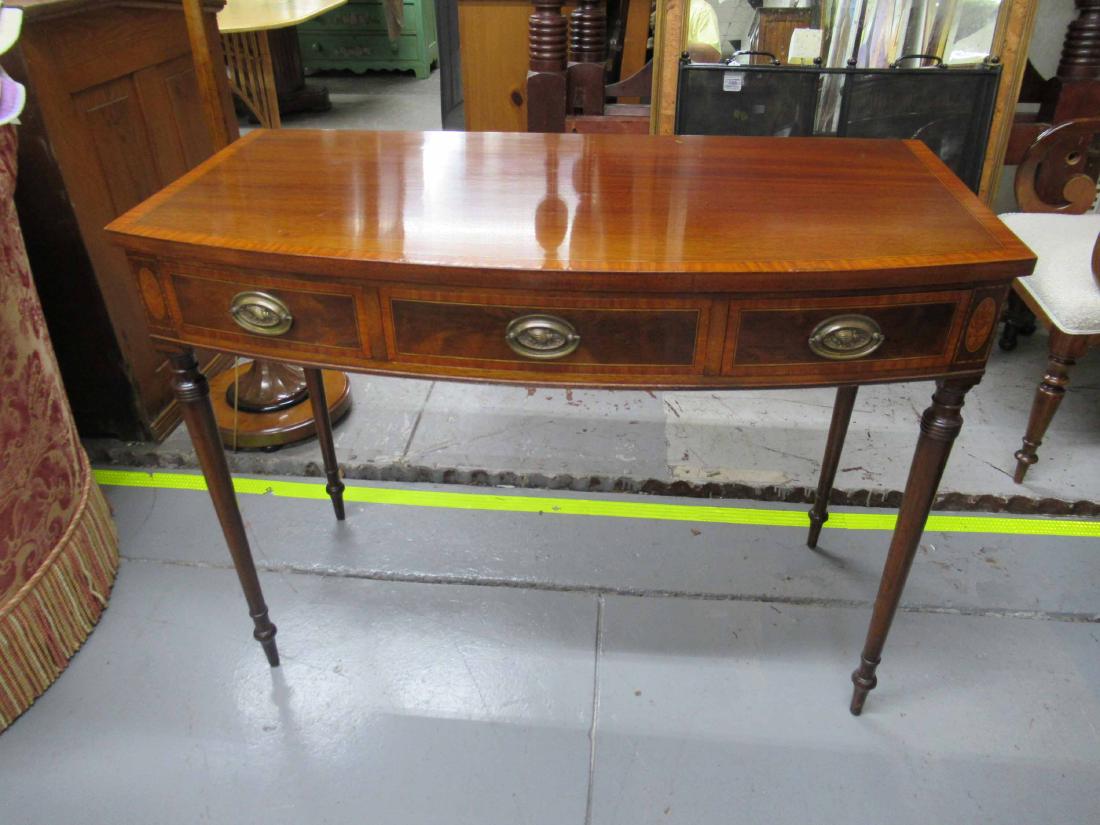 Regency Style Inlaid Mahogany Bowfront Server (1 of 4)
