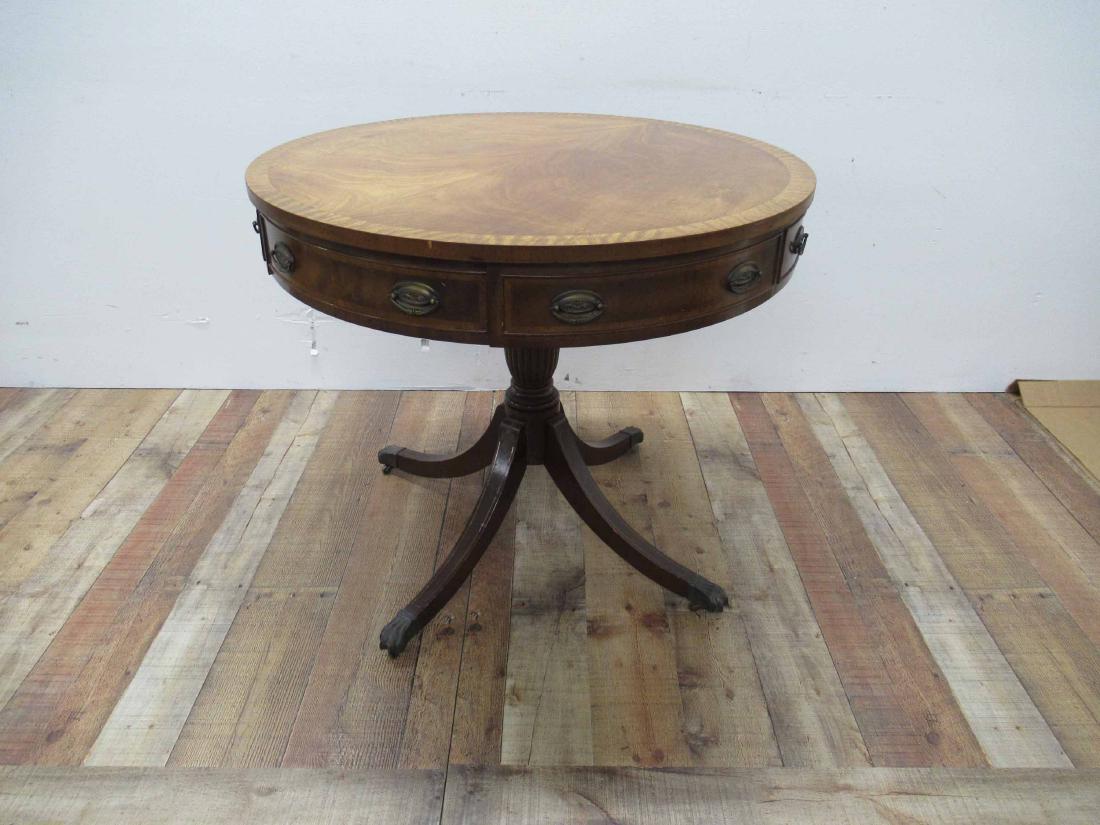 Regency Style Inlaid Mahogany Drum-Table (1 of 9)